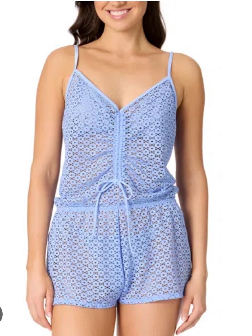 NWT Salt + Cove
Juniors' Medallion Crochet Romper Cover-Up